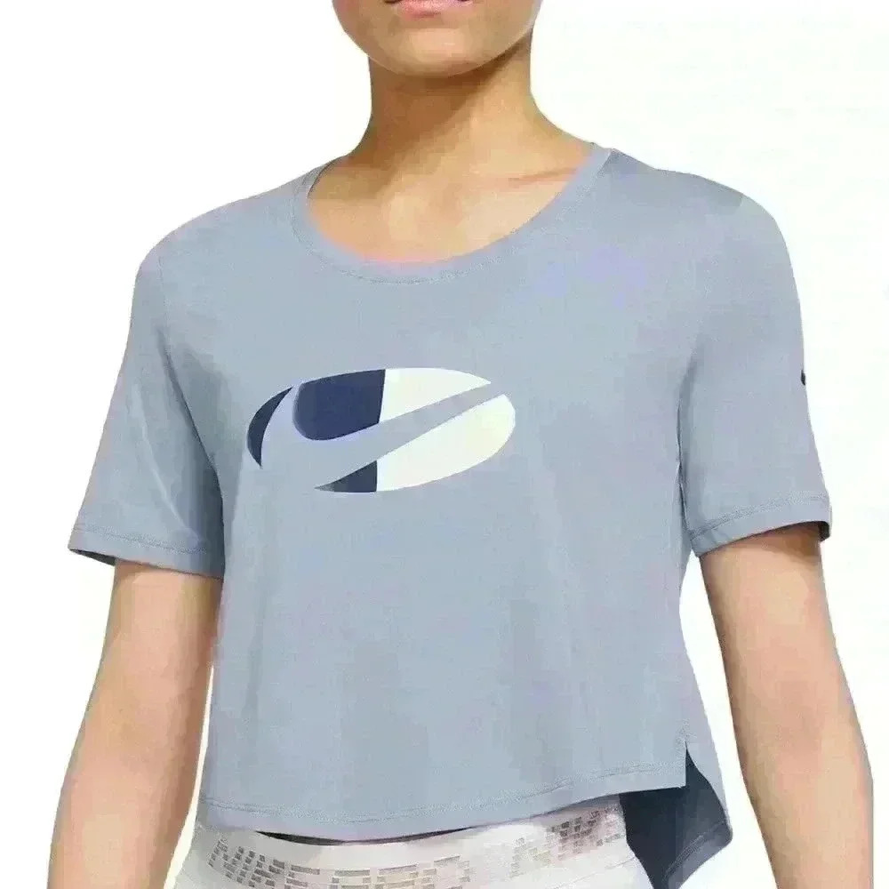 Nike Women's Plus Size Dri-Fit One Cropped Top Ashen Slate 1X